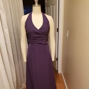Plum Chiffon Halter gown
